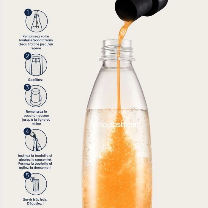 Concentrati SODASTREAM - Confezione da 6 Concentrati Arancia - Fino a 54L di Bevande - 440 ml