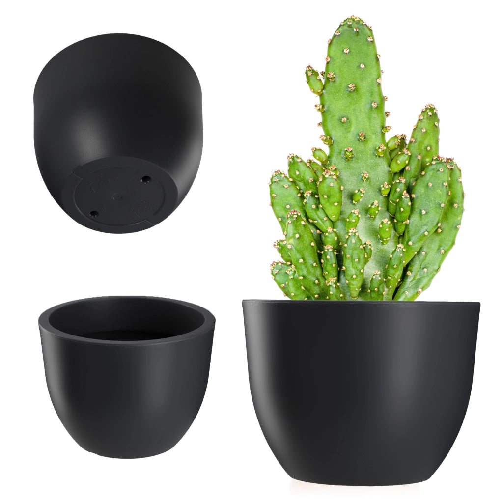 Vaso da fiori KADAX, copertura per vaso da giardino, rotondo, 30 cm, antracite