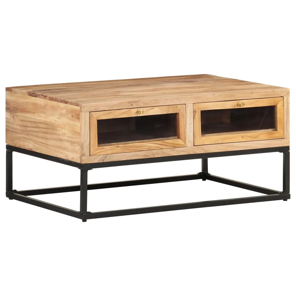 Tavolino da salotto | Tavolino da caff¨¨ | Tavolino da Soggiorno 90x60x40 cm in Legno Massello di Acacia
