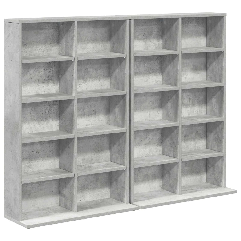 Mobile per CD 2 pz Grigio Cemento 65 x 23,5 x 97,5 cm 8012681