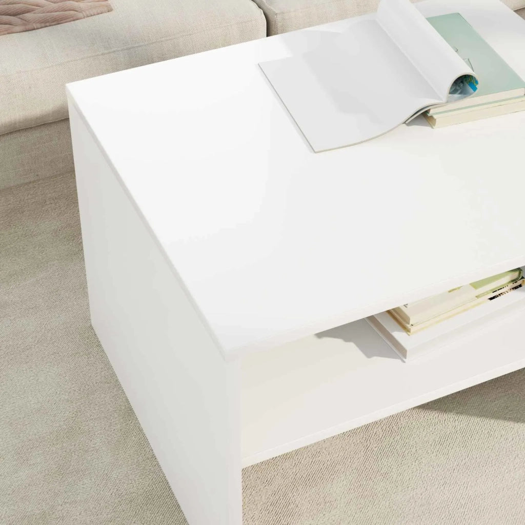 Tavolino da salotto Bianco 60 x 50 x 40 cm Legno multistrato