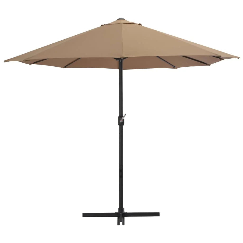 Ombrellone da esterno e palo in alluminio 460 x 270 cm tortora 02_0008298
