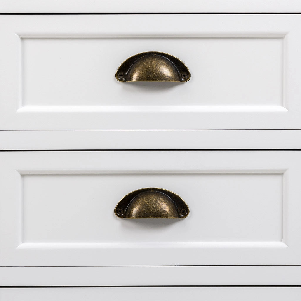 Vetrina in legno bianco 115x35x130,5h