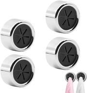 Set di 4 Tenitori per Asciugamani Autoadesivi in ABS - Maniglie Ronde per Asciugamani - Installazione Facile - Materiale Duraturo - Appoggio per Asciugamani