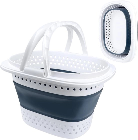 Opvouwbare wasmand in plastica, dimensioni 42,5 x 32,5 x 28 cm