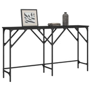 Tavolino Consolle Nero 140x29x75 cm in Legno Multistrato 837757