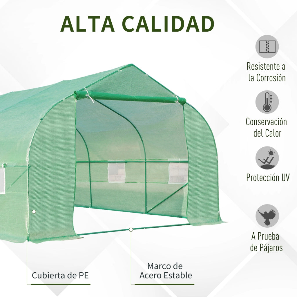 Serra da giardino 6x3x2 m ¨C Xylo ¨C Verde per coltivazione piante