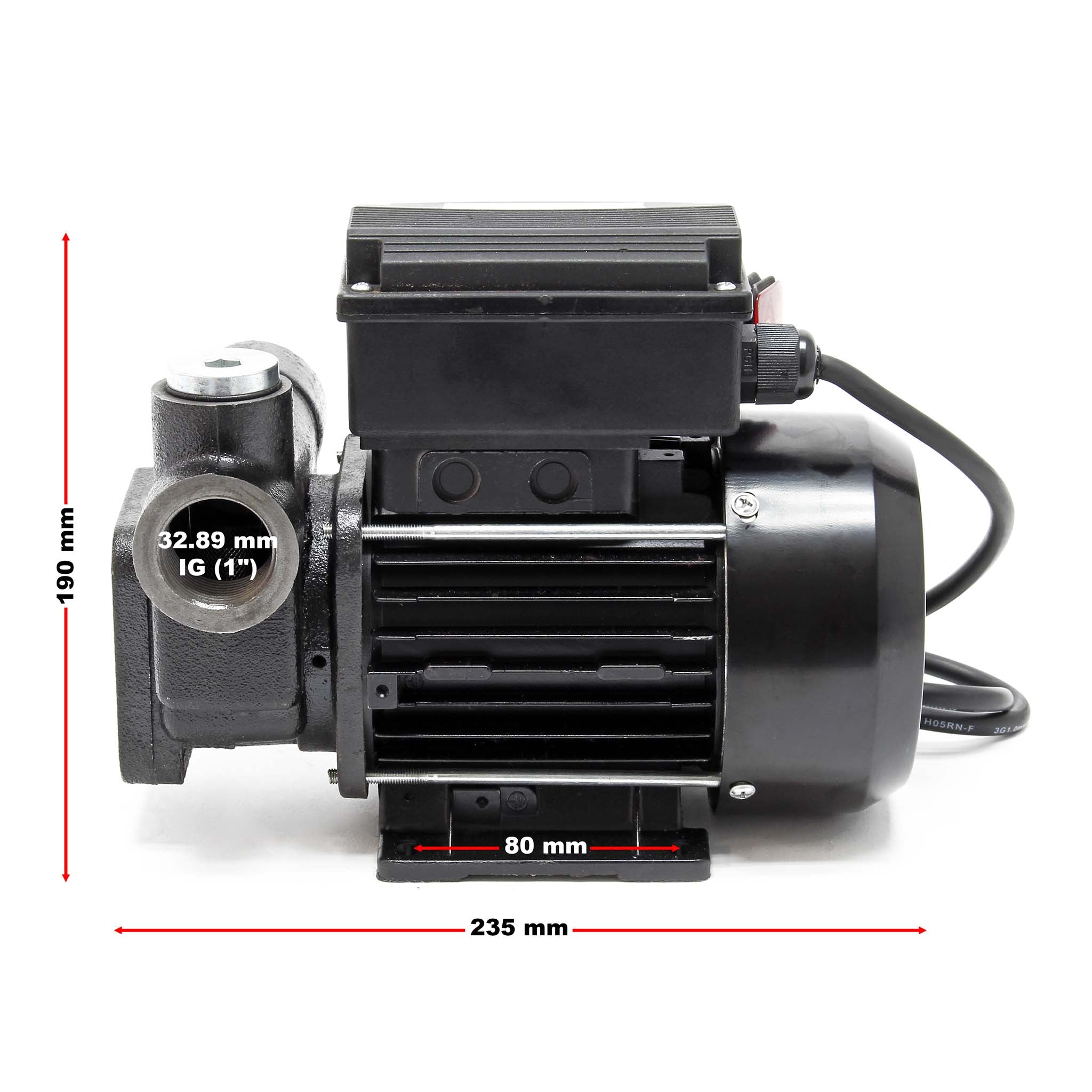 Pompa autoadescante per diesel gasolio 80 l/min 550W 230V altezza di aspirazione 2 m