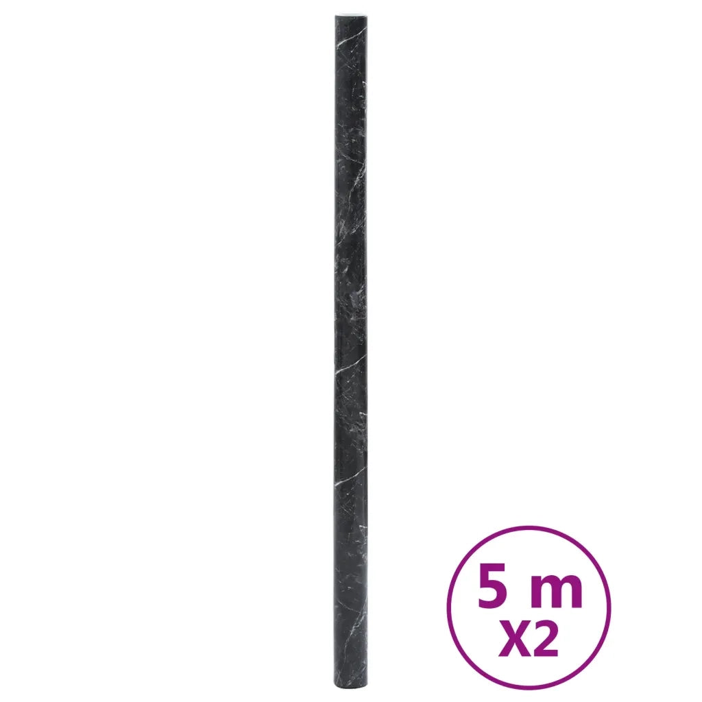 Adesivi per Mobili Autoadesivi Nero Marmoreo 90x500 cm in PVC 3206488