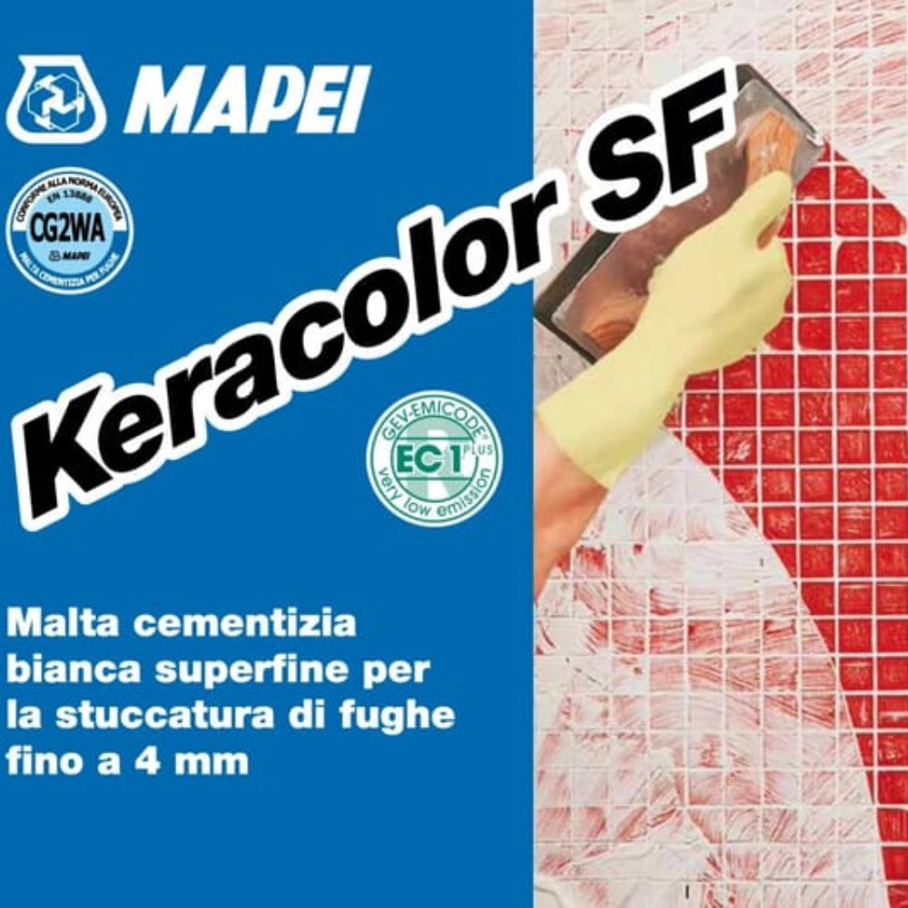 Stucco fughe grana super fina keracolor sf 100 colore bianco confezione 5 kg
