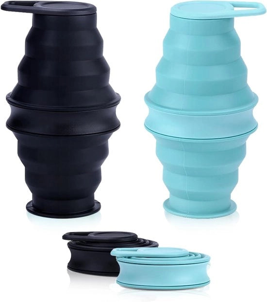 Bottiglia di acqua portatile 500 ml - Flessa di silicone per campeggio e sport