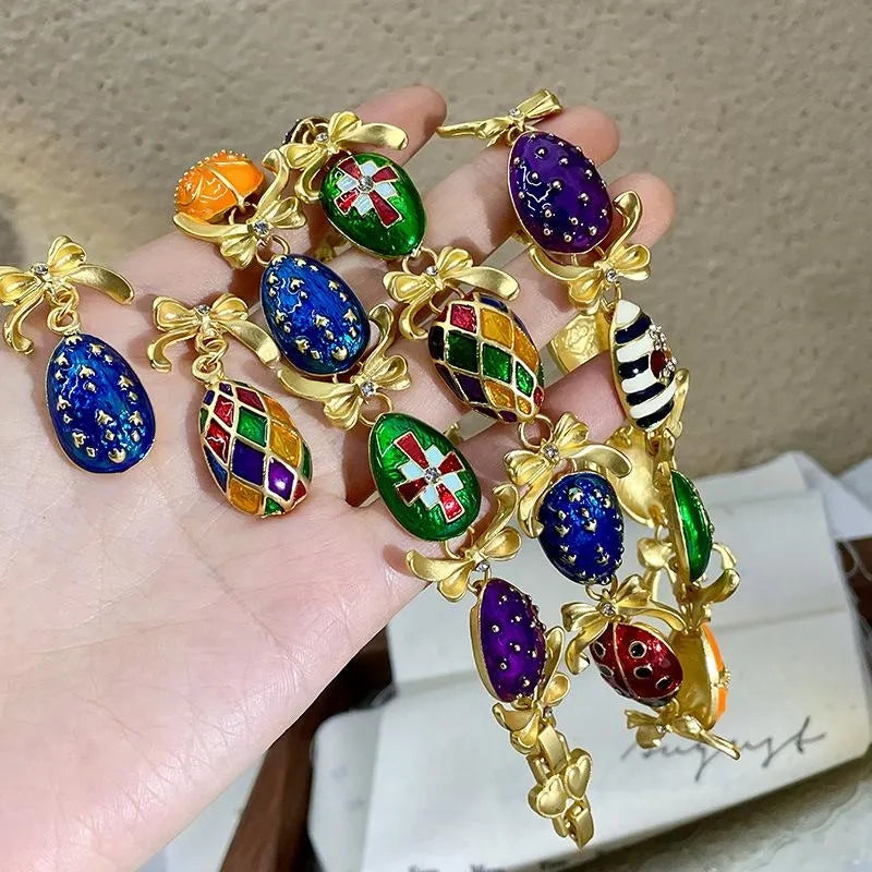 Set di gioielli con insetti realizzati a mano con perline: stile vintage da palazzo
