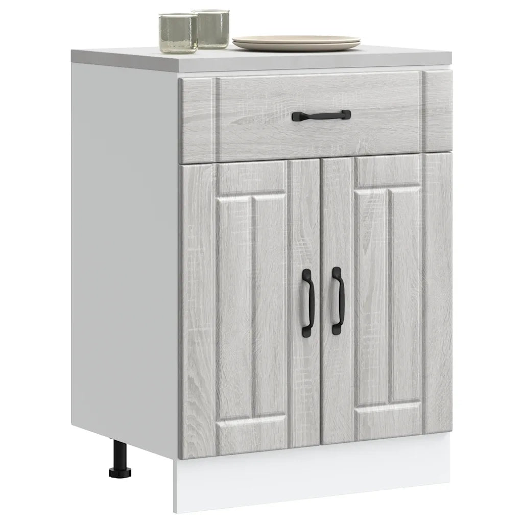 Base da Cucina Lucca Grigio Sonoma in Legno Multistrato 853733