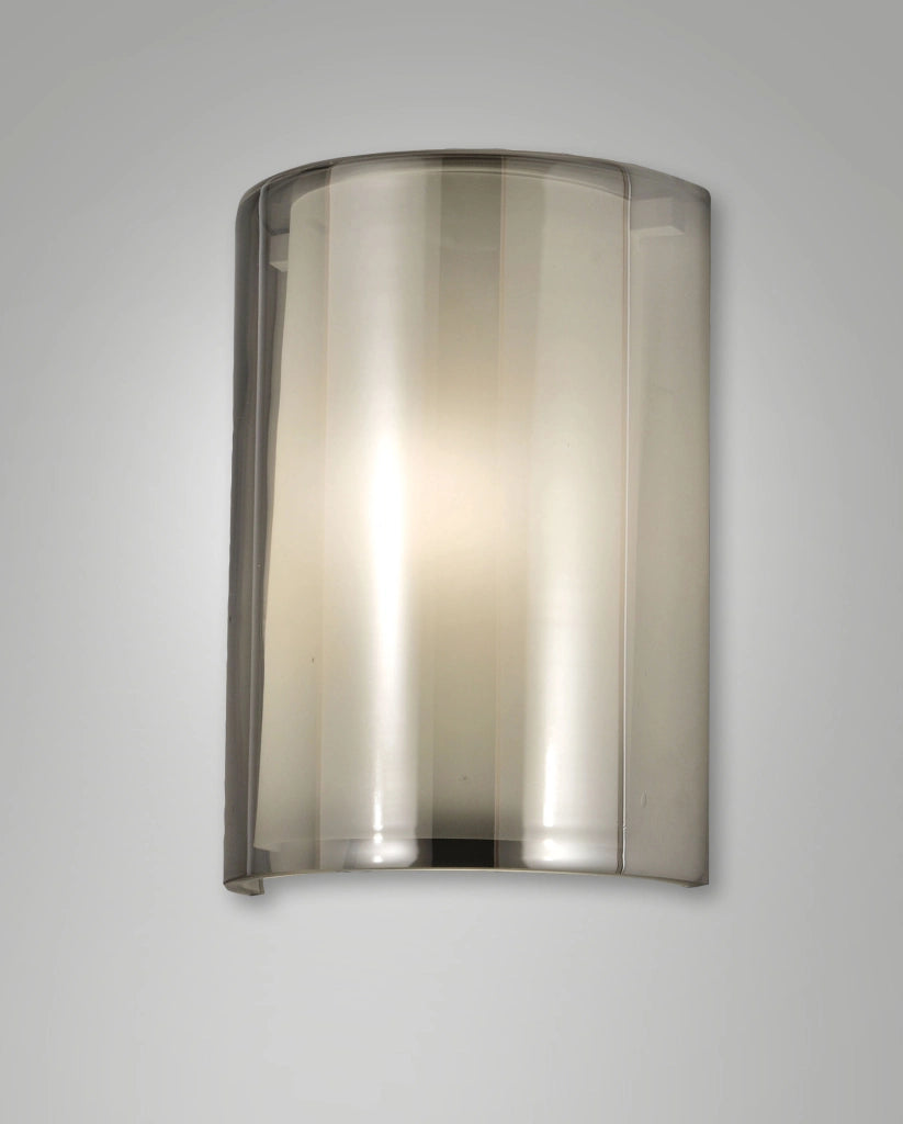 Lampada da Parete Maribel Fumé, Struttura Metallo Vetro e Metacrilato, Attacco E27 40W, IP20, 23x11,5x32,5 cm - Maribel Illuminazione
