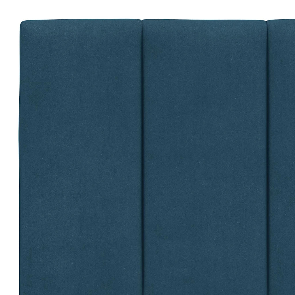 Giroletto con Testiera Blu 160x200 cm in Velluto