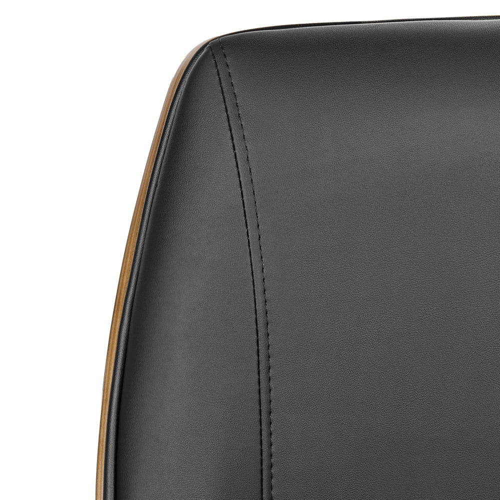 Sedia da ufficio in pelle sintetica nero girevole regolabile in altezza reclinabile in schiuma ufficio di casa