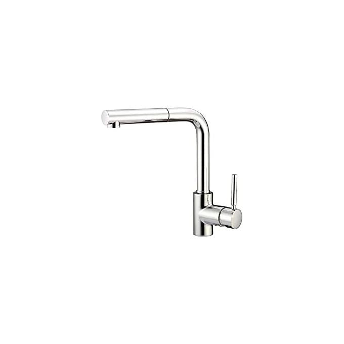 Crolla Harry ES 7740 CR Miscelatore Cucina con Doccetta estraibile Rubinetto Mono Splitcomando finitura Cromo