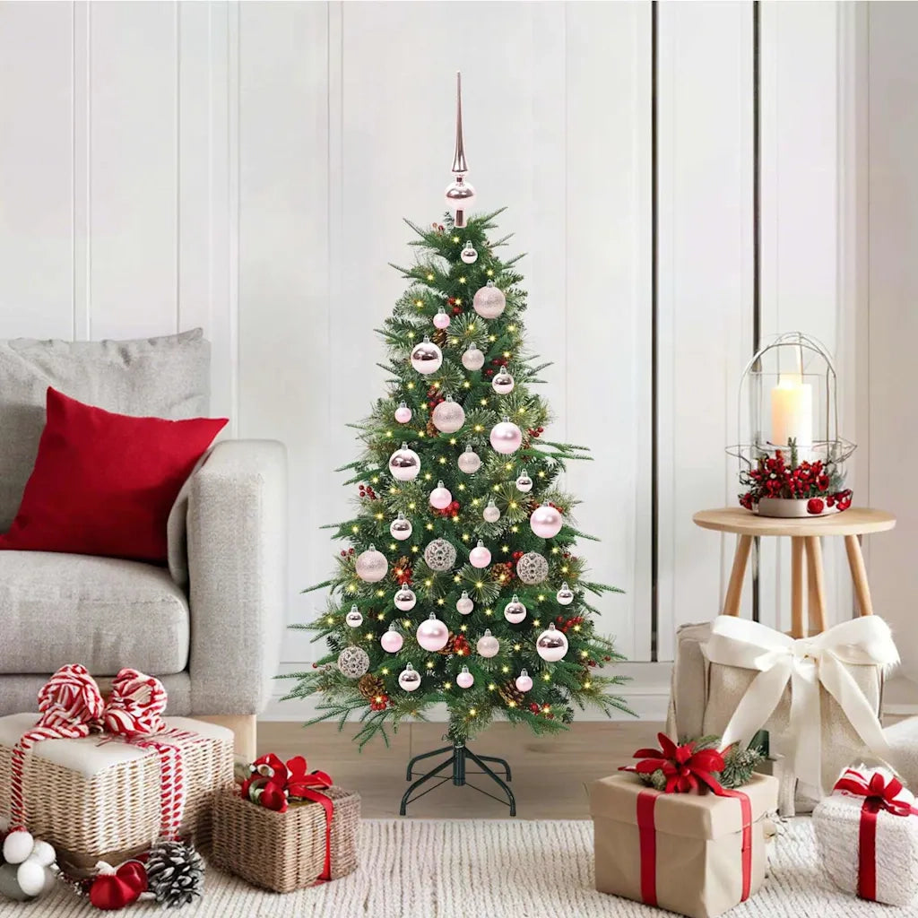 Albero di Natale | Decorazioni natalizie Artificiale con Rami Pieghevoli Verde 120 cm