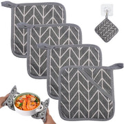 Pannini per Panni 4 Pezzi - Pannini Quadrati Grandi - Cotone - Resistente alla Corrosione - Termico - Resistente al Calore - Manopole da Cucina
