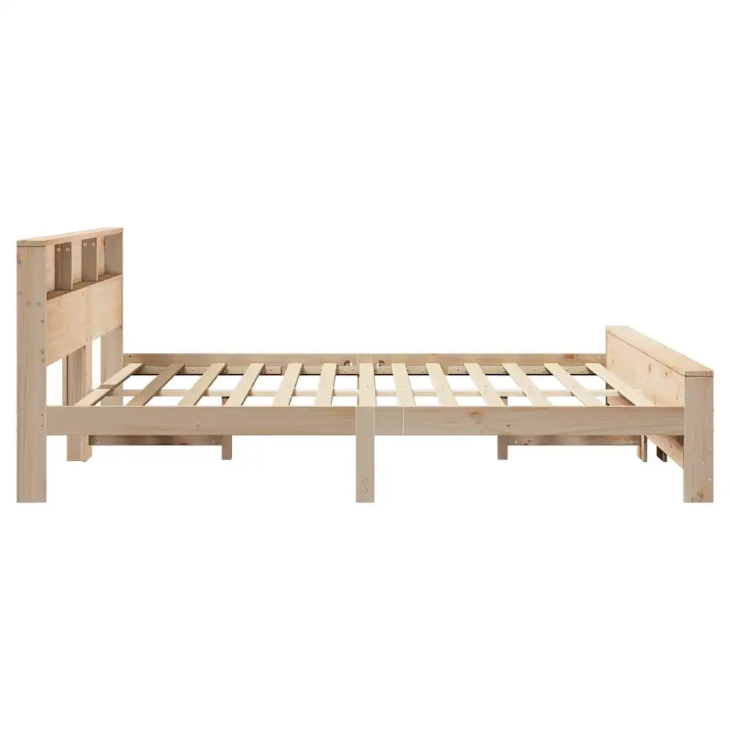 vidaXL Struttura del letto Marrone 200 x 200 cm Legno di pino massello