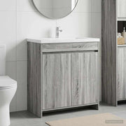 Mobiletto da Bagno Sotto Lavabo Sonoma grigio 890789
