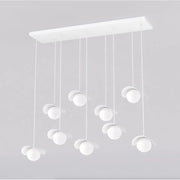 Lampada a sospensione Ritual 9 in acciaio bianco