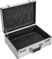 Opbergkluis Portatile, 48 x 37,1 x 16 cm, Contenitore di archiviazione portatile con due combinazioni di serrature, cassaforte per oggetti personali, contanti, farmaci, borsa da viaggio – Argento