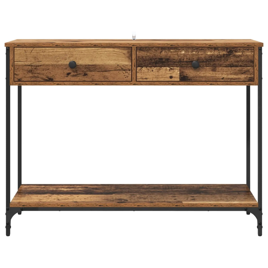 Tavolo consolle con cassetto Legno vecchio 100 x 34,5 x 75 cm