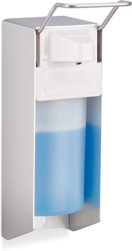 Dispensatore di sapone da attaccare al muro - 500 ml - Bianco - Riempibile
