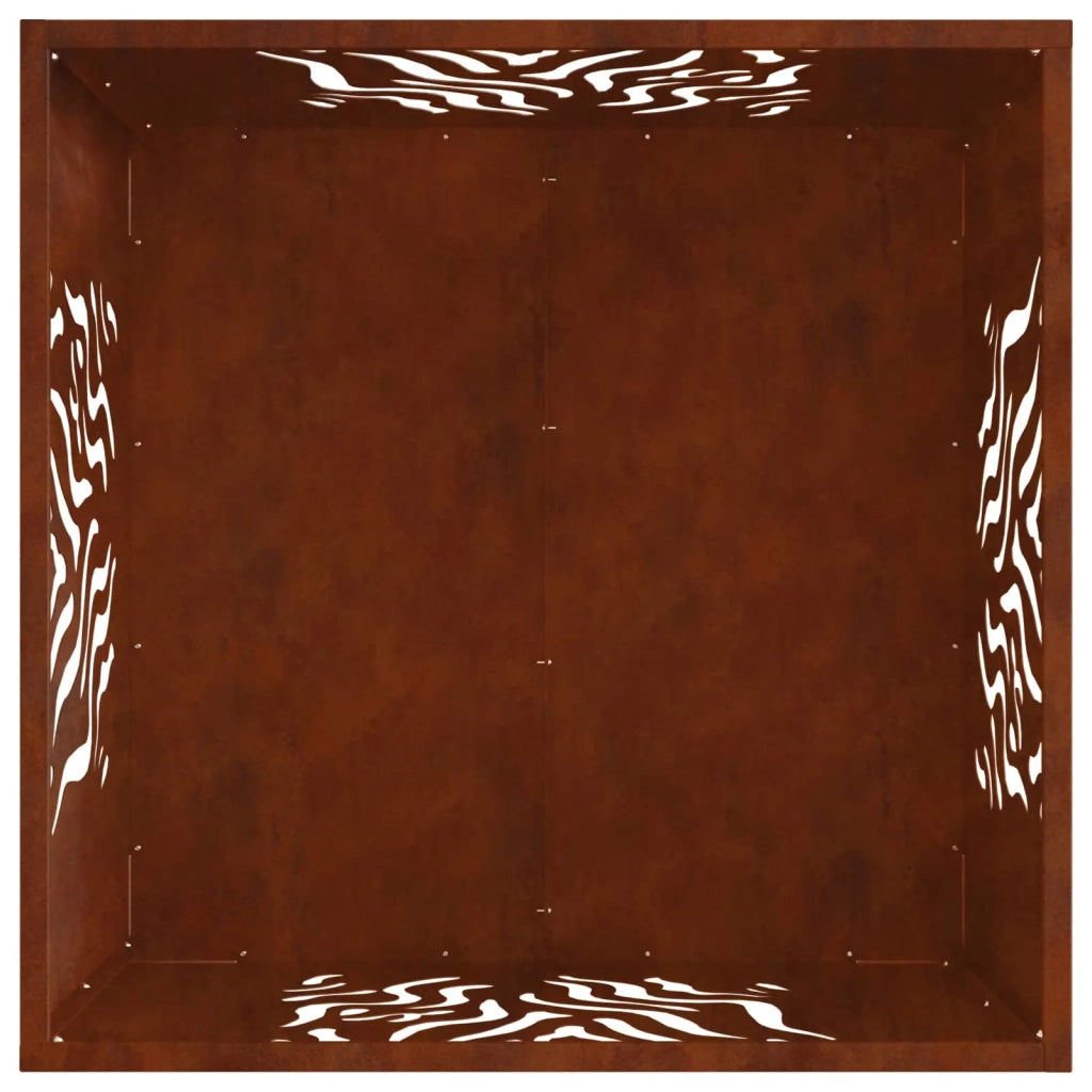Focolare Marrone 60 x 60 x 40 cm acciaio corten 858915