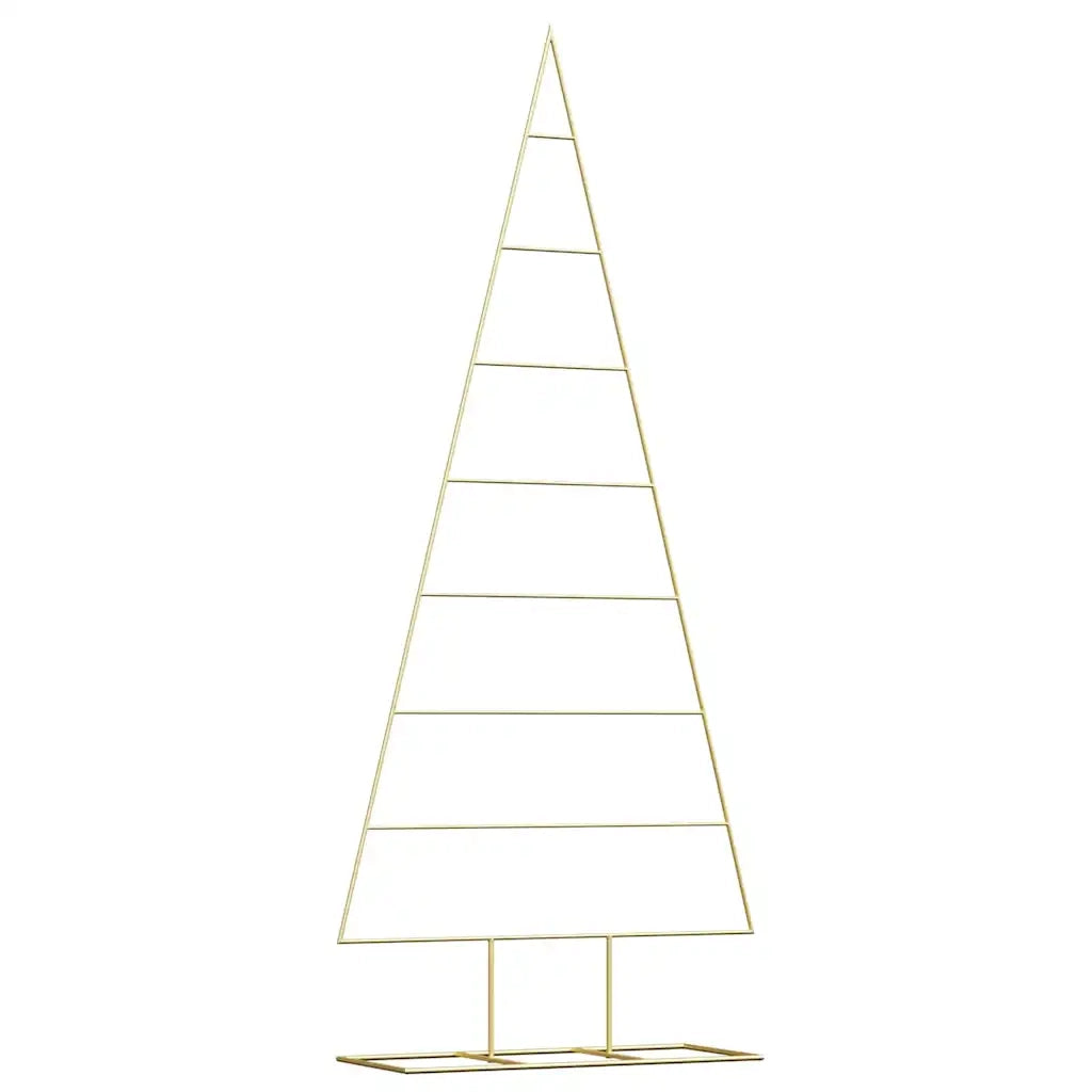 Albero di Natale | Decorazioni natalizie in metallo con supporto Oro 181 cm