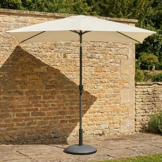 OMBRELLONE RETTANGOLARE ECRU 3X2M H240 PALO CENTRALE EFFETTO LEGNO CON MANOVELLA