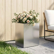 Vaso da giardino Argento 40 x 30 x 50 cm Acciaio Inox 8005492