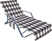 Sedia da Spiaggia Ripiegabile - Sedia da Giardino con Tasca di Stoccaggio - Seduta da Piscina per Hotel, Giardino e Spiaggia