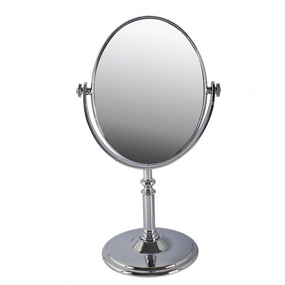 Trade Shop - Specchio Da Tavolo Make Up Trucco Accessorio Bagno Donna Da 29 Cm Ovale 52769 -