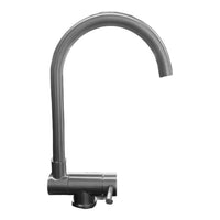 Rubinetto miscelatore per cucina abbattibile sottofinestra acciaio inox satinato/opaco