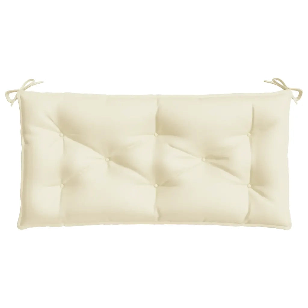Cuscini Panca da Giardino 2 pz-Set di 2 Cuscini per panchina da esterno Crema 100x50x7 cm Tessuto Oxford