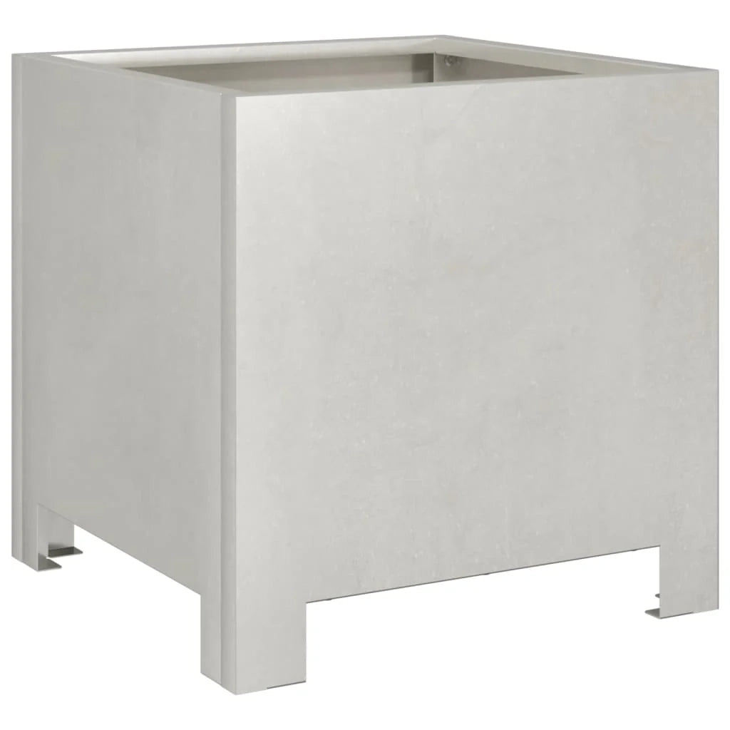 Fioriera rialzata per piante fiori terrazza giardino 30 x 30 x 30 cm acciaio inox argento 02_0037493