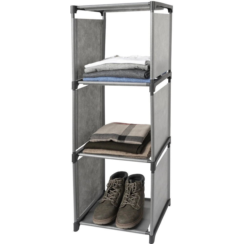 Trade Shop - Scaffale Multiuso A 3 Scomparti Ripiani Armadio Componibile Per Bucato Mobile Casa Bagno -