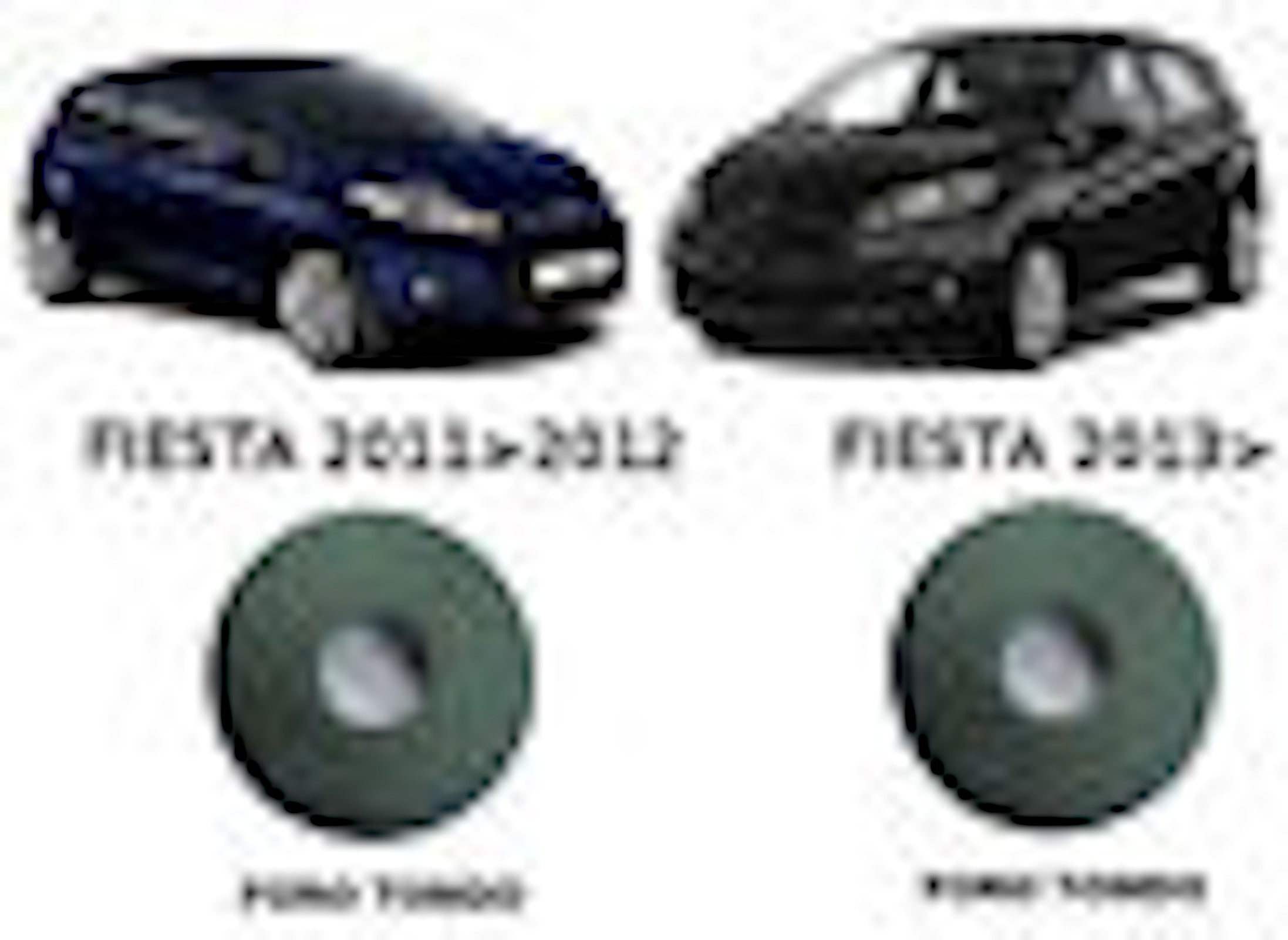 SPRINT01302 , Ford Fiesta MkVI dal 2011-2012 , MkVI Restyling dal 2013-2017 con fissaggi a foro tondo , 3/5 porte , (2 F