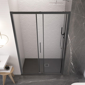 Porta Parete Doccia 140 cm 1 Anta Scorrevole in Cristallo Trasparente 6mm H195 Bonussi Eliane