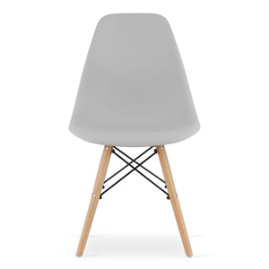 Sedia Valora OSAKA con gambe in legno grigio ergonomica per soggiorno