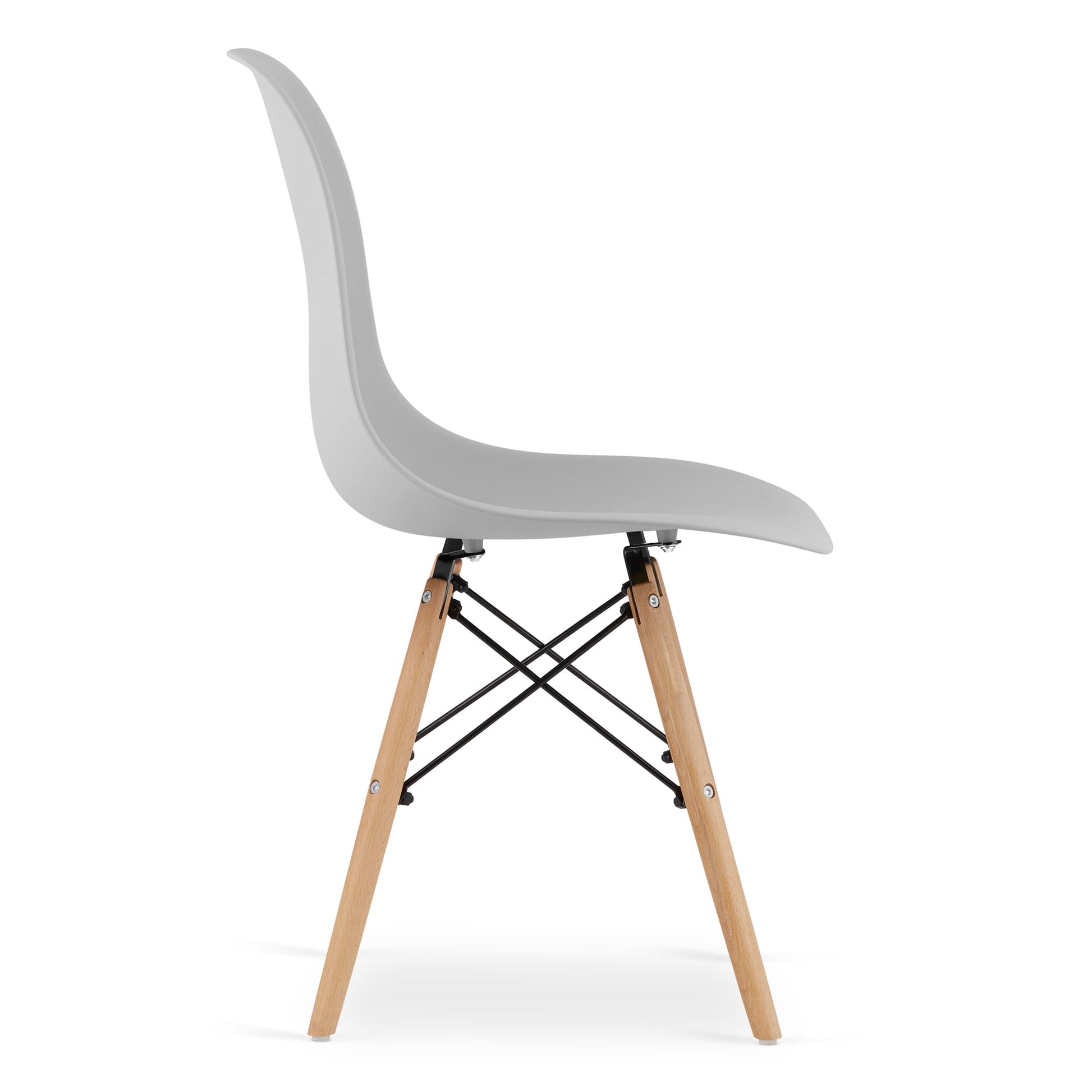 Sedia Valora OSAKA con gambe in legno grigio ergonomica per soggiorno