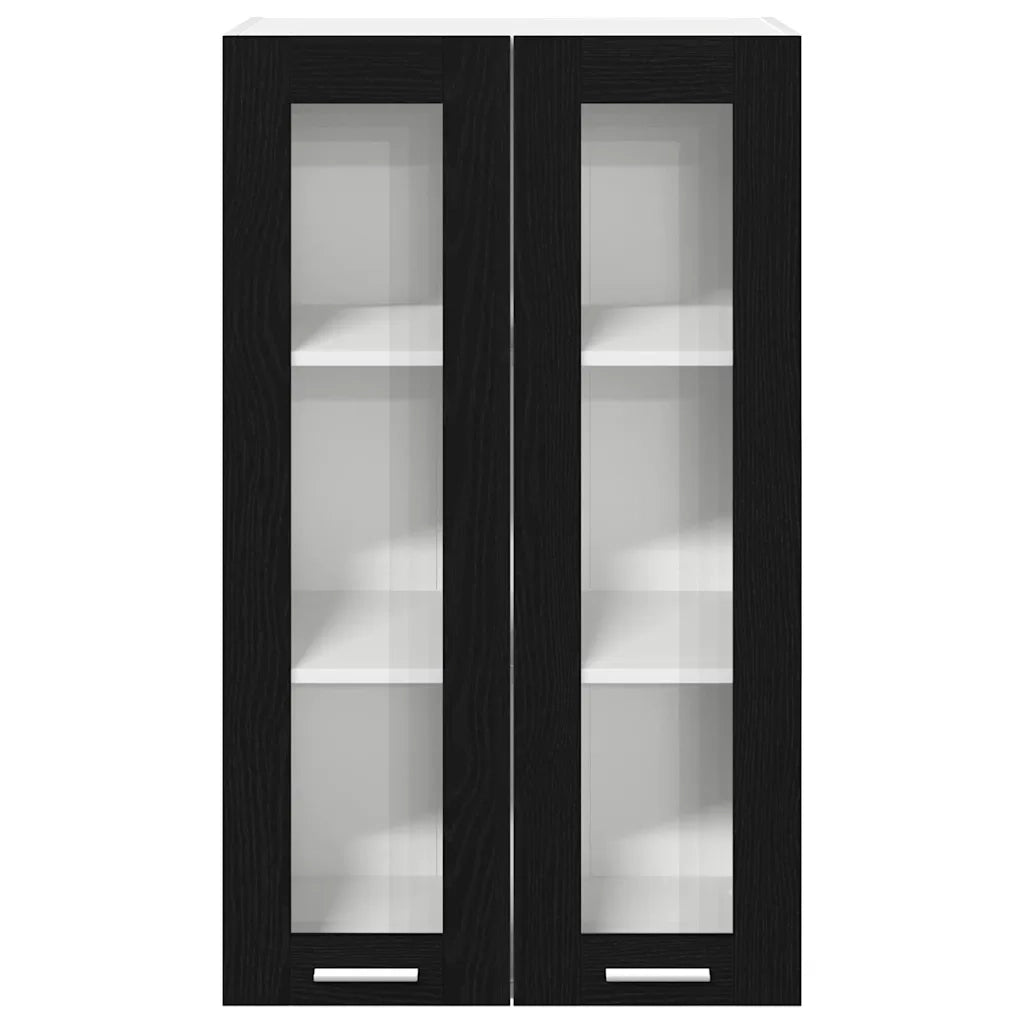 Armadio pensile con porta Riga Rovere Nero 60 x 31 x 100 cm 884387
