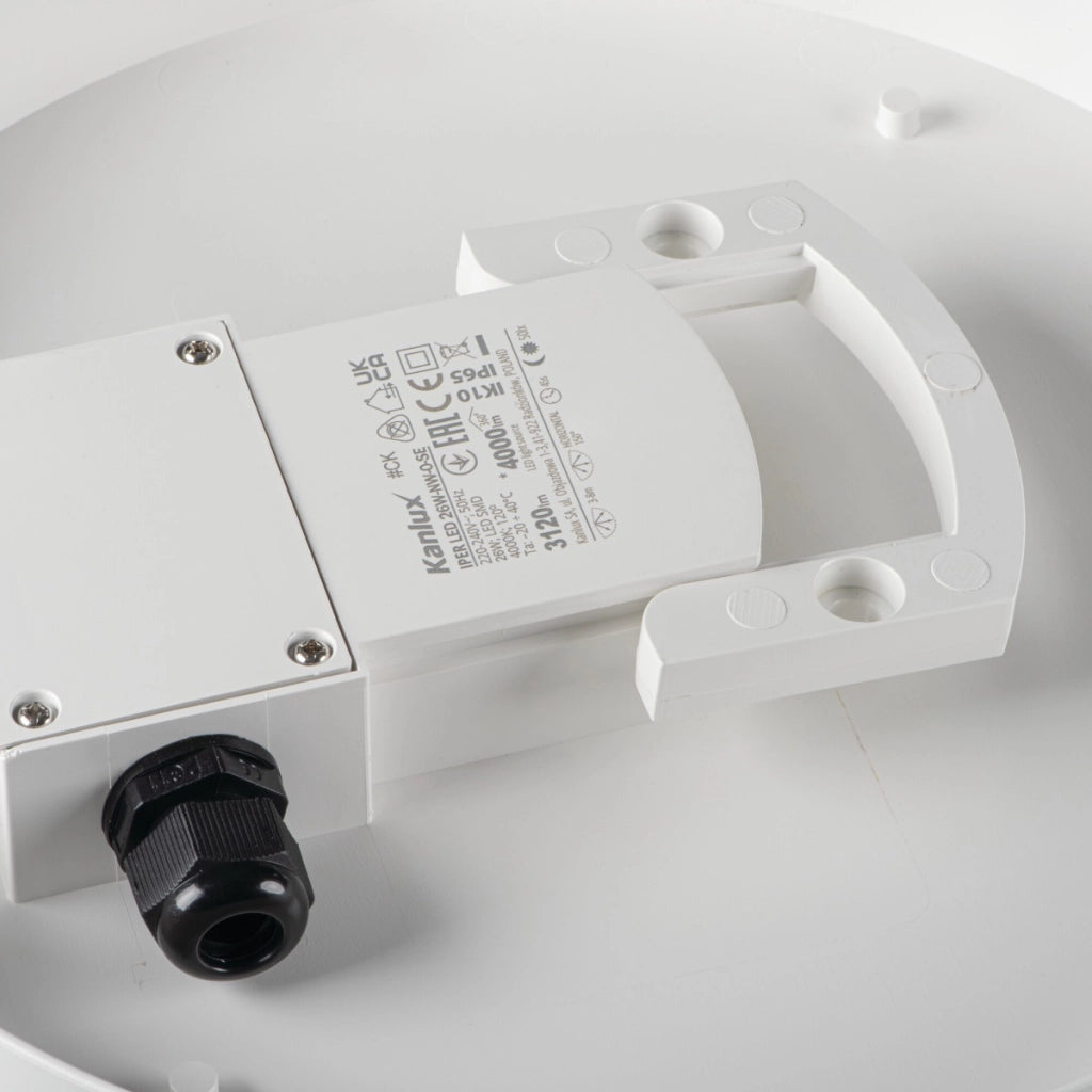 Plafoniera LED Kanlux Iper 35cm 35W 4000K IP65 bianca