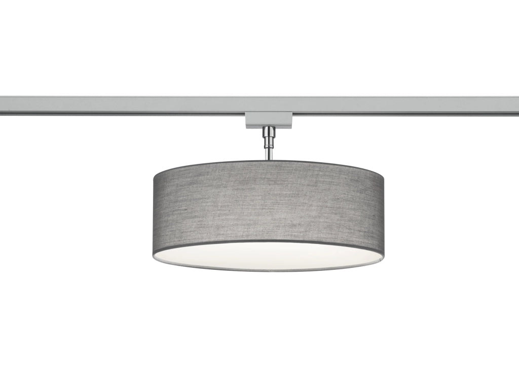 Plafoniera Interno Rotonda 2 Luci 6W Hotel Tessuto Grigio Duoline GD Trio
