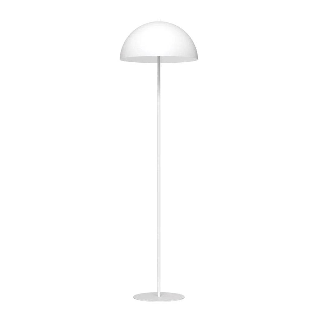 Piantana Moderno Demetra Acciaio Bianco 1 Luce E27 Ip20