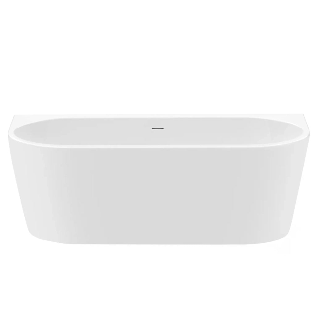 Vasca Bagno A Parete Olimpia 150cm Copritappo nero
