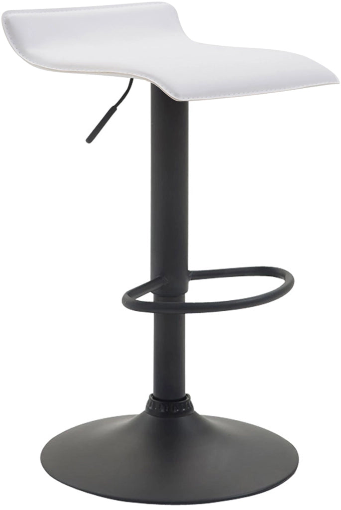 Sgabello Dyn V2 in similpelle bianco,nero