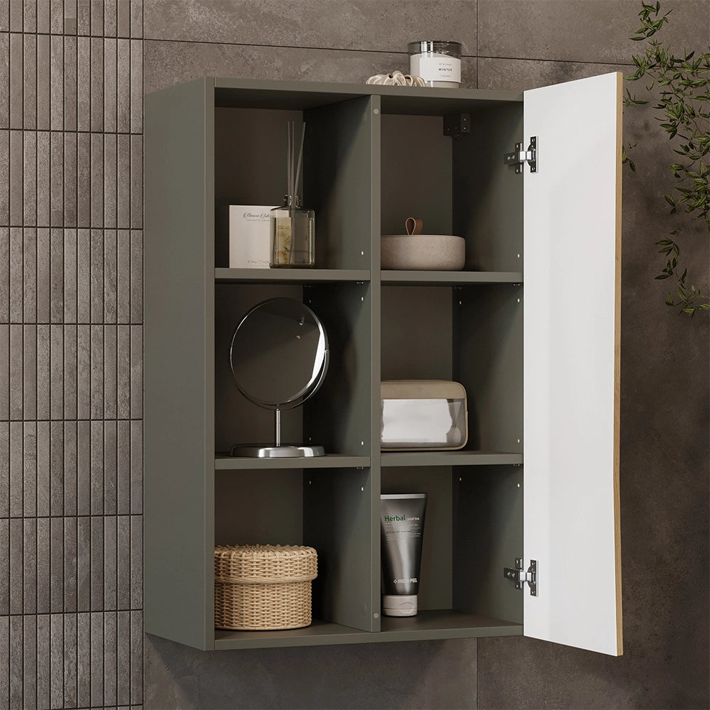 Vicco Mobiletto di media altezza Artigiano 56 x 86 cm con 3 scomparti aperti